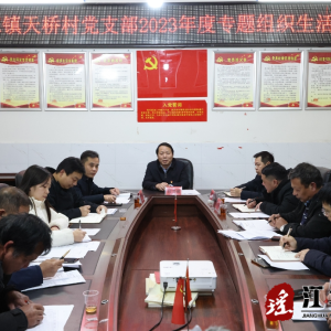 段贵建参加指导沱江镇天桥村党支部专题组织生活会