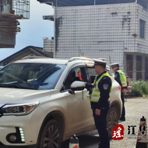 江华码市镇：开展道路交通安全整治 助力优化营商环境